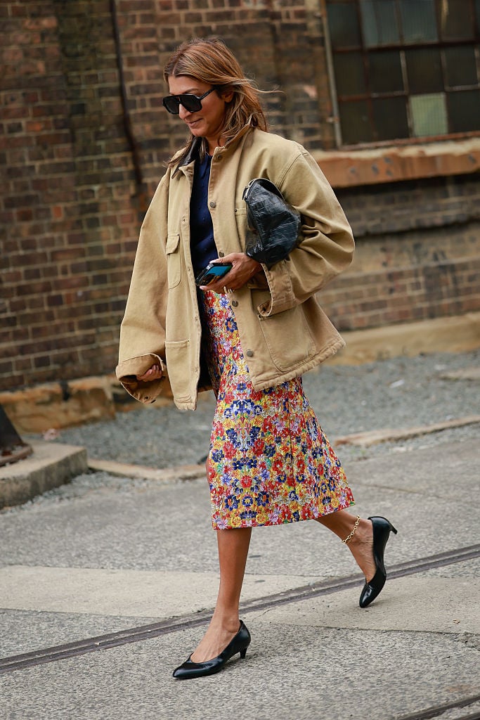 The barn jacket's been big this year so it's no surprise we spotted it at Fashion Week.