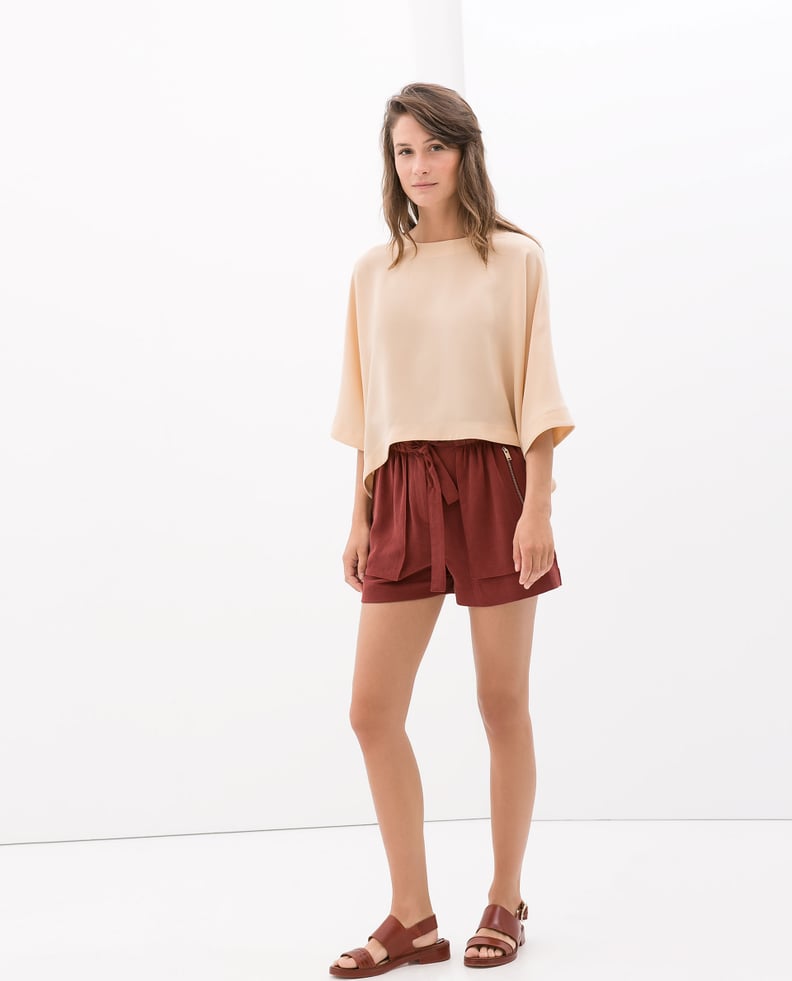 Zara Paper-Bag Waist Shorts