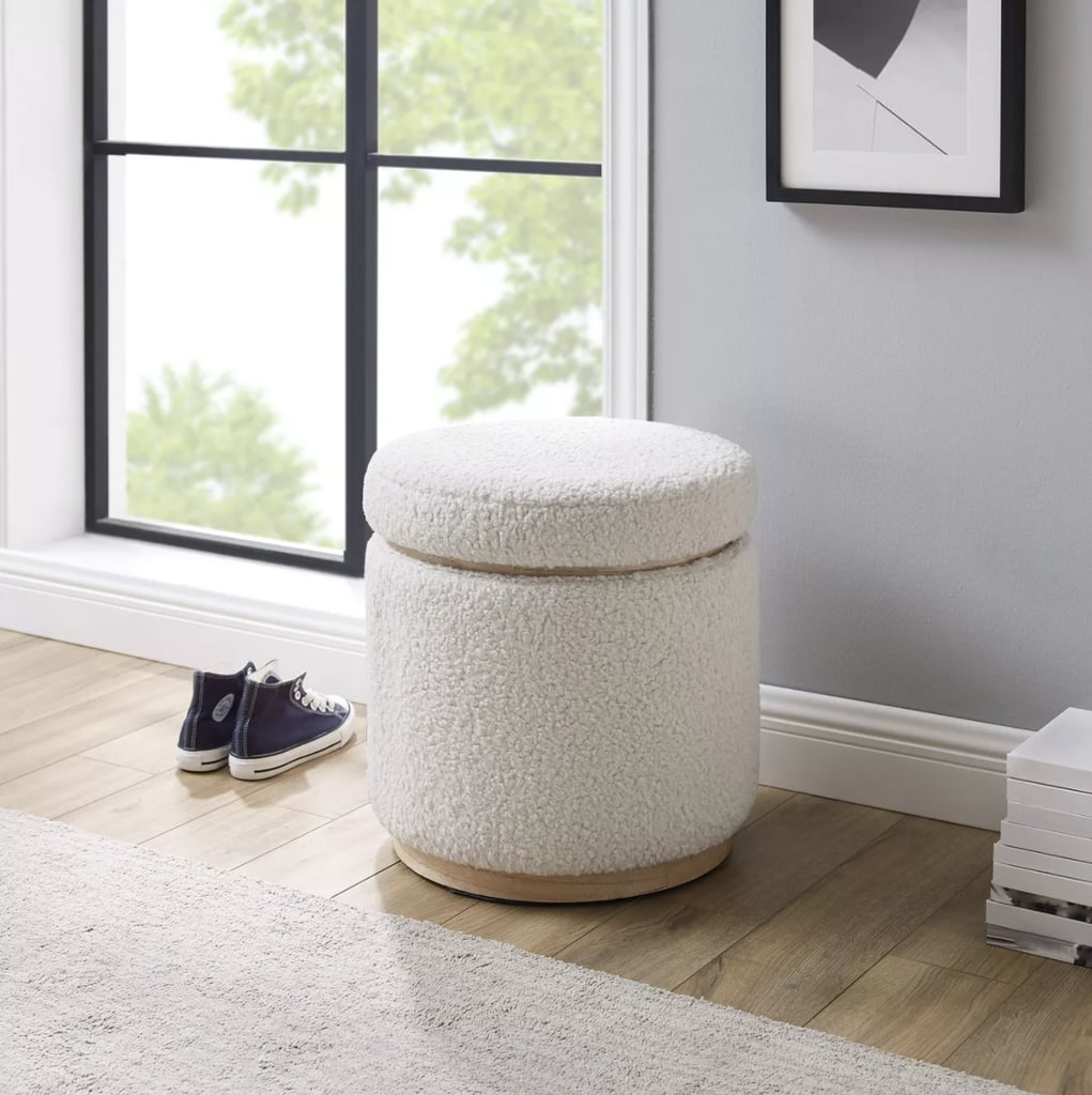 For a Cozy-Feeling Ottoman: Linon Blanche Storage Ottoman