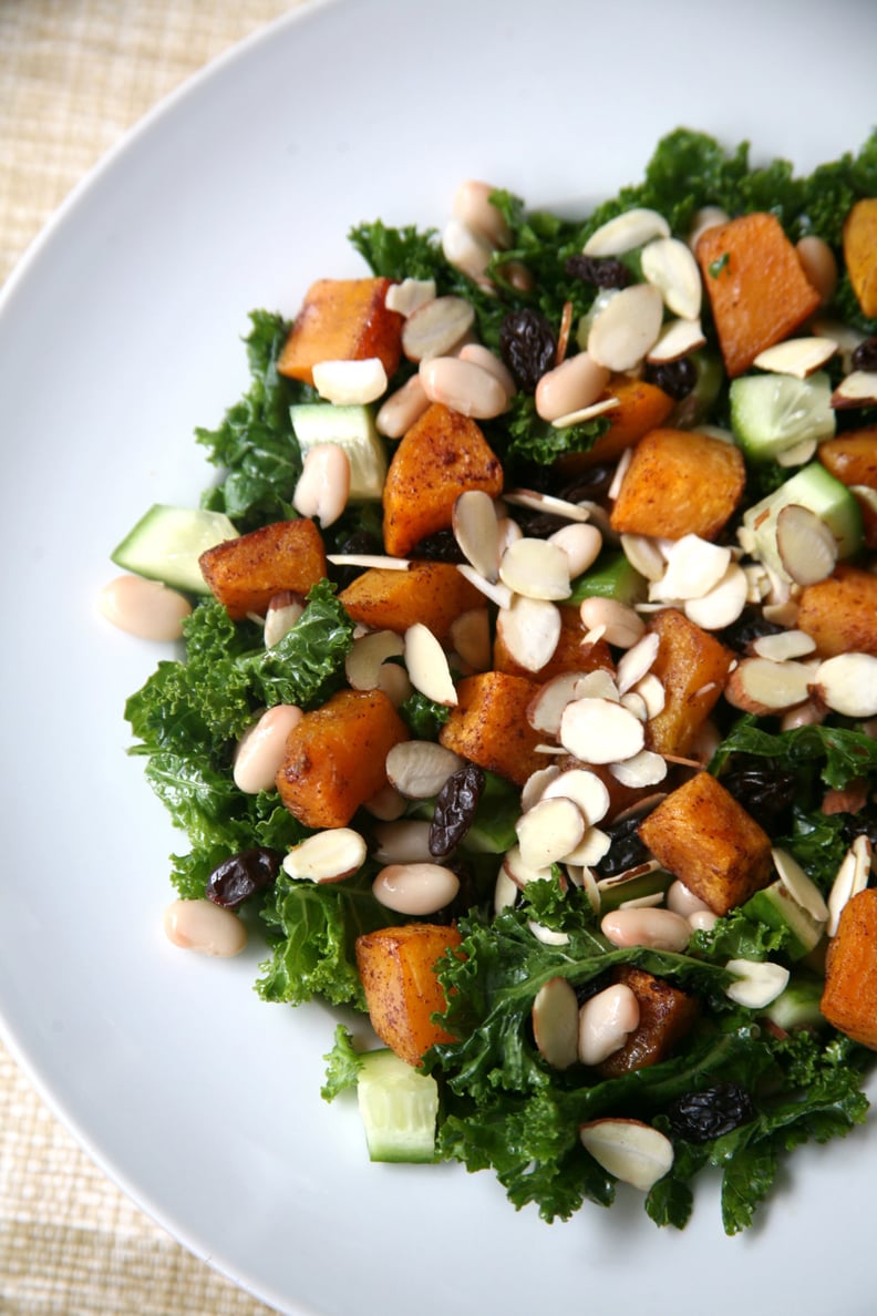 Maple-Roasted Butternut Squash, Kale, and White Bean Salad