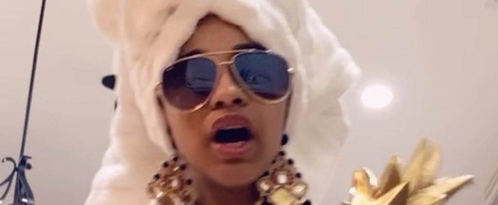 Cardi B Accepts Her AMA Win in a Bathrobe at Home | Video