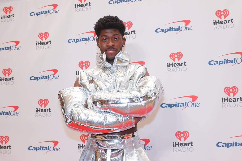 Lil Nas X's iHeartRadio 2021 Jingle Ball Metallic Outfit