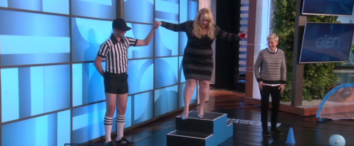 Rebel Wilson Obstacle Course in Heels on Ellen Video