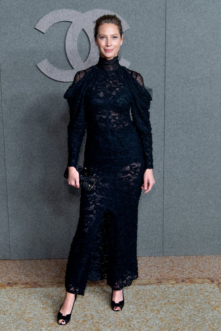 Christy Turlington Stunned in a Lace Dress, This Chanel Runway Has  Everything You Could Want: Kaia Gerber, Double Denim, and Graffiti