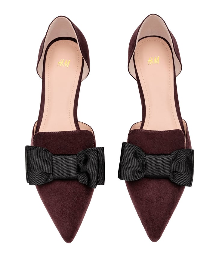 Handm Pointed Flats With Bow Fall Flats From Handm Popsugar Fashion Photo 8