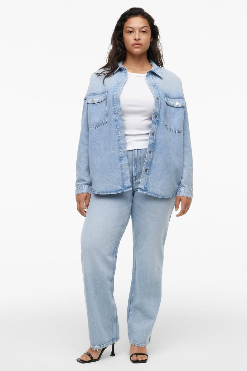 An Outer Layer: Good American x Zara ZW Denim Shacket