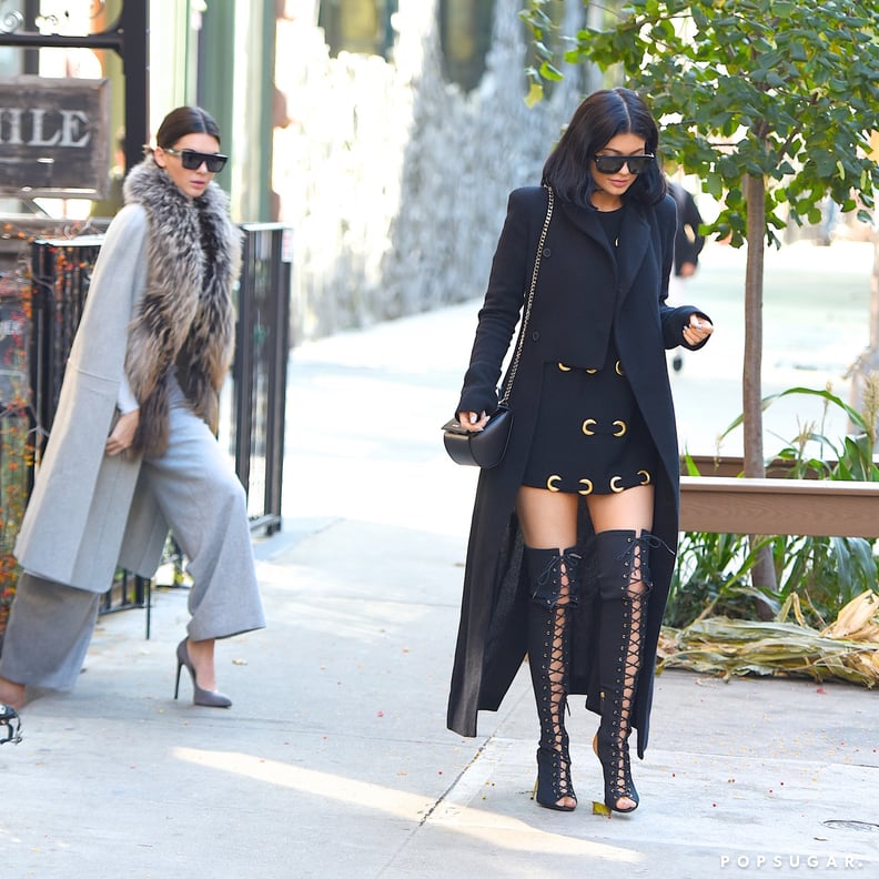 Kendall and Kylie Jenner Wearing Coats | POPSUGAR Fashion