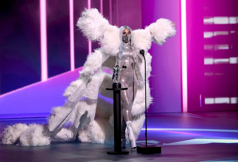Lady Gaga Wearing a Valentino Outfit at the 2020 MTV VMAs