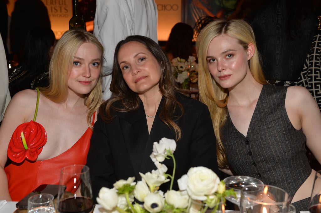 Dakota Fanning, Samantha McMillen, and Elle Fanning at the Power Stylists Dinner
