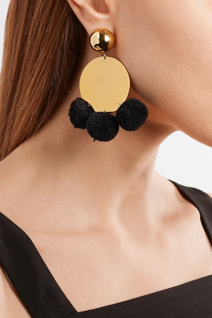 Be adventurous with seriously artsy statement earrings, like the Elizabeth and James Stevie Pompom-Embellished Gold-Plated Earrings ($125).
