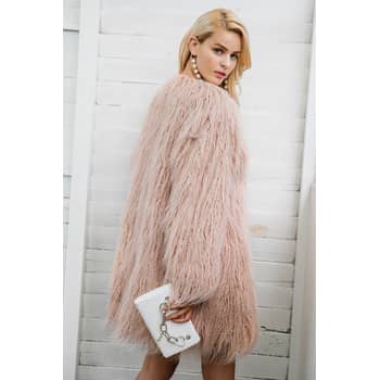 Shaggy long coat shop