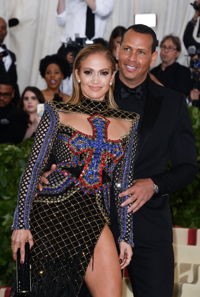 Jennifer Lopez and Alex Rodriguez at the Met Gala 2018