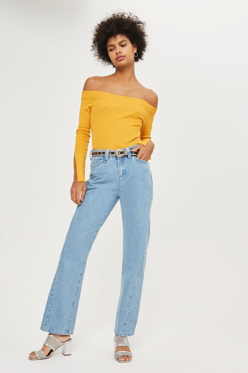 Topshop Bardot Knitted Top