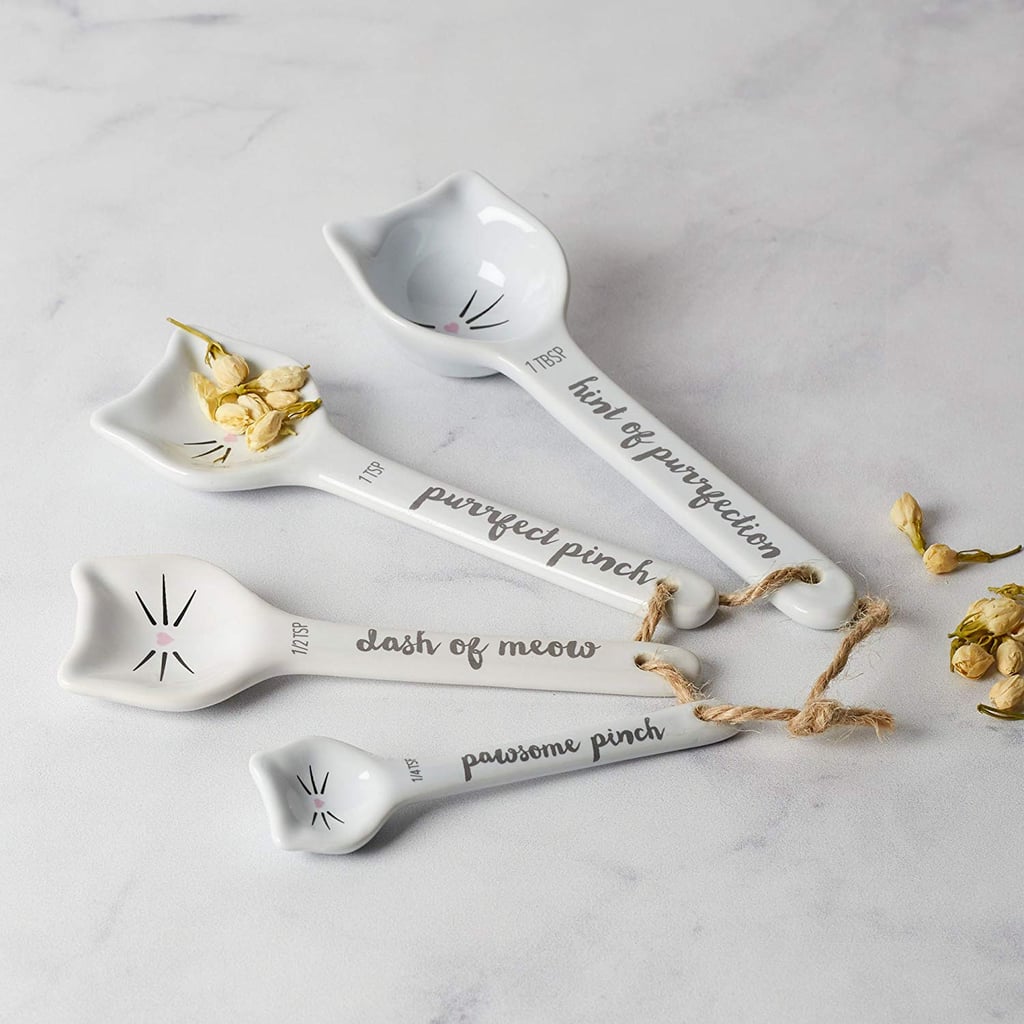 Tri-Coastal Design White Ceramic Cat Measuring Spoons