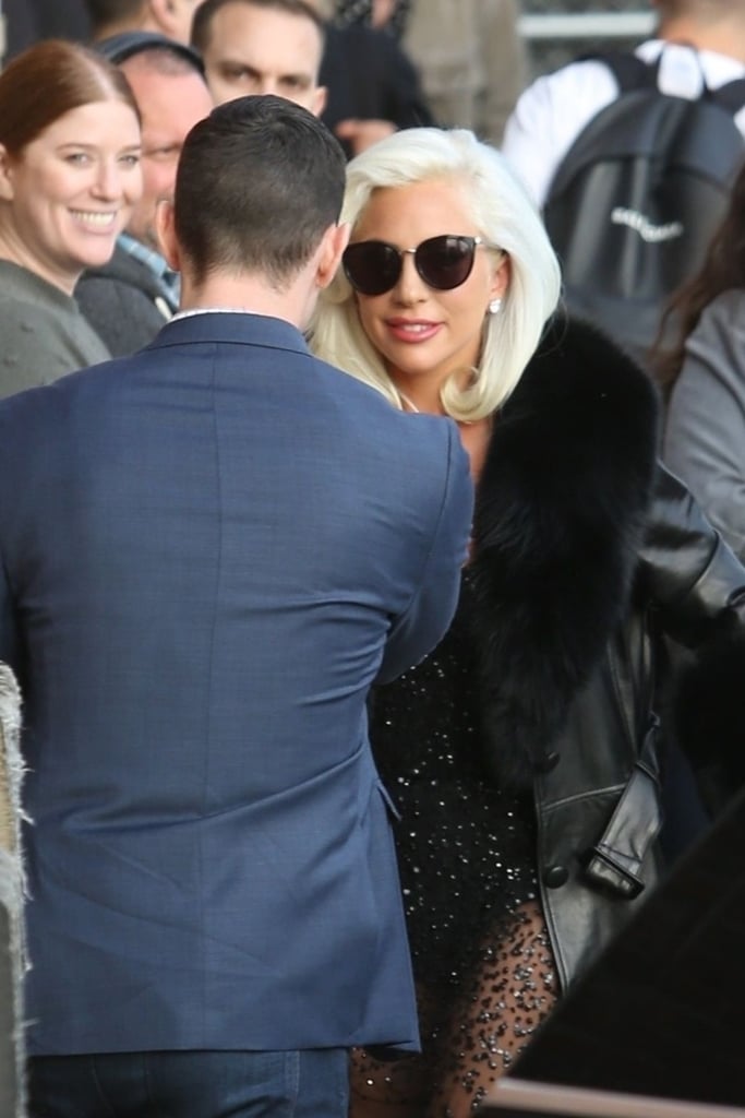 We Got a Glimpse of Her Sheer Dress as She Walked Out of Her Car