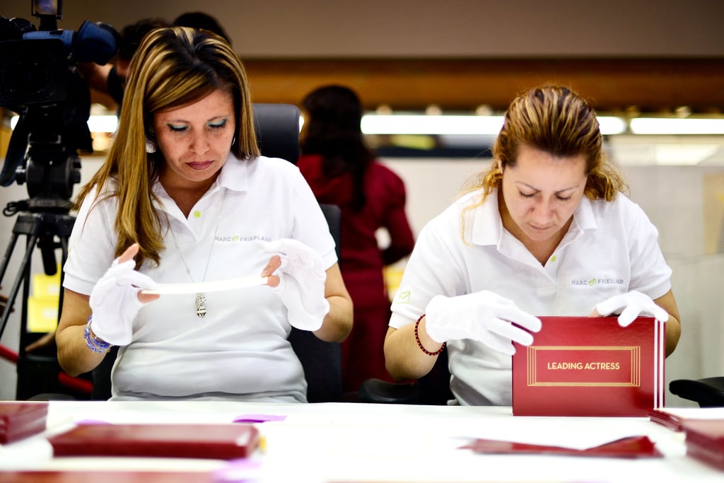 Workers prepared the winners envelopes on Wednesday!