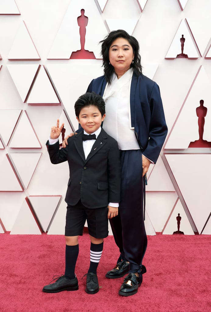Alan Kim and Christina Oh at the 2021 Oscars