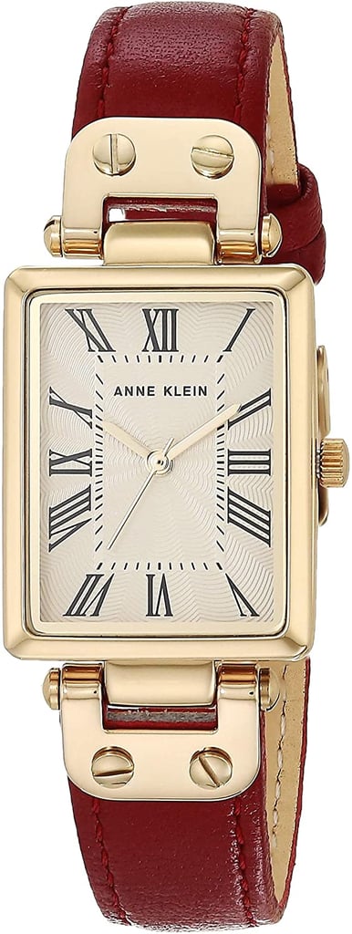 Anne Klein Leather Strap Watch