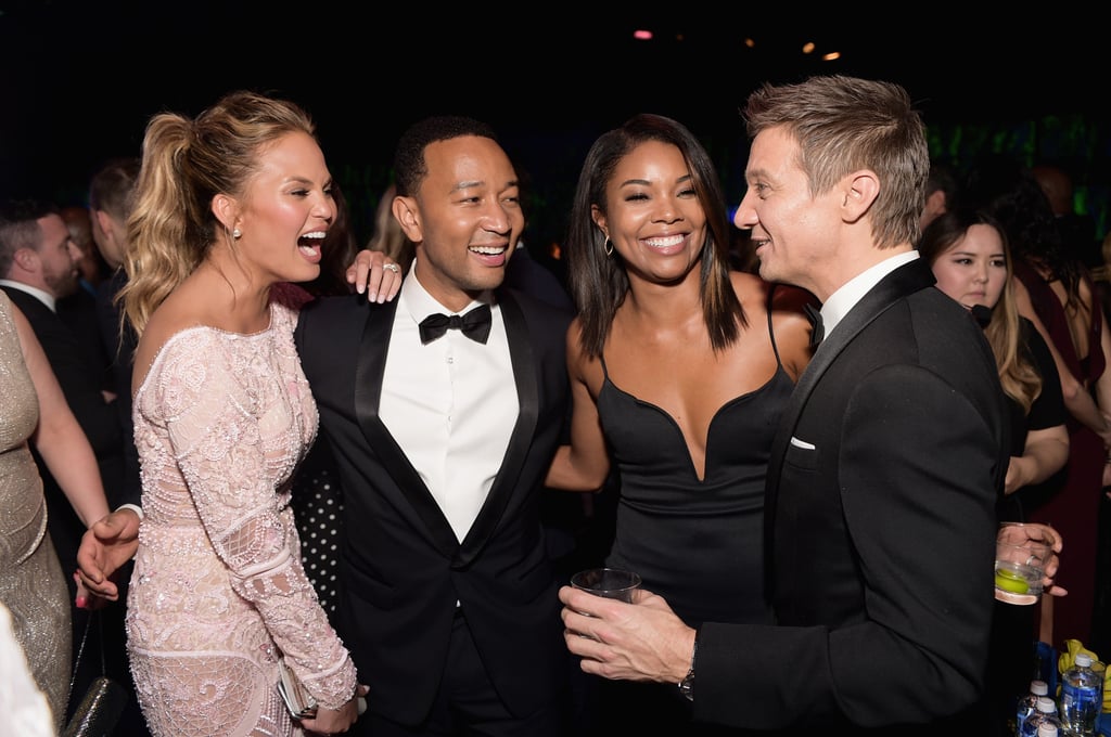 Chrissy Teigen, John Legend, Gabrielle Union, and Jeremy Renner shared a laugh at the InStyle event.