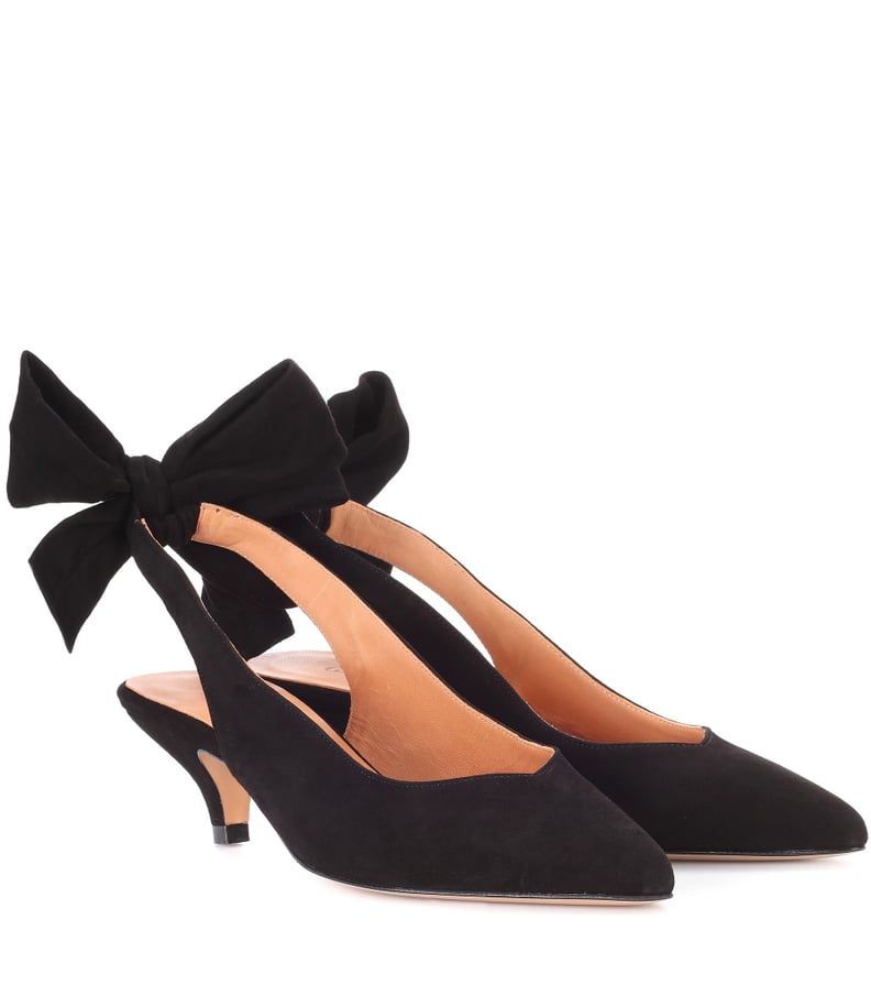 Ganni Sabine Suede Sling-Back Pumps