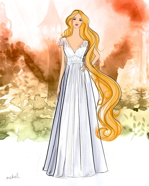 Disney's Rapunzel Wedding Dress Design