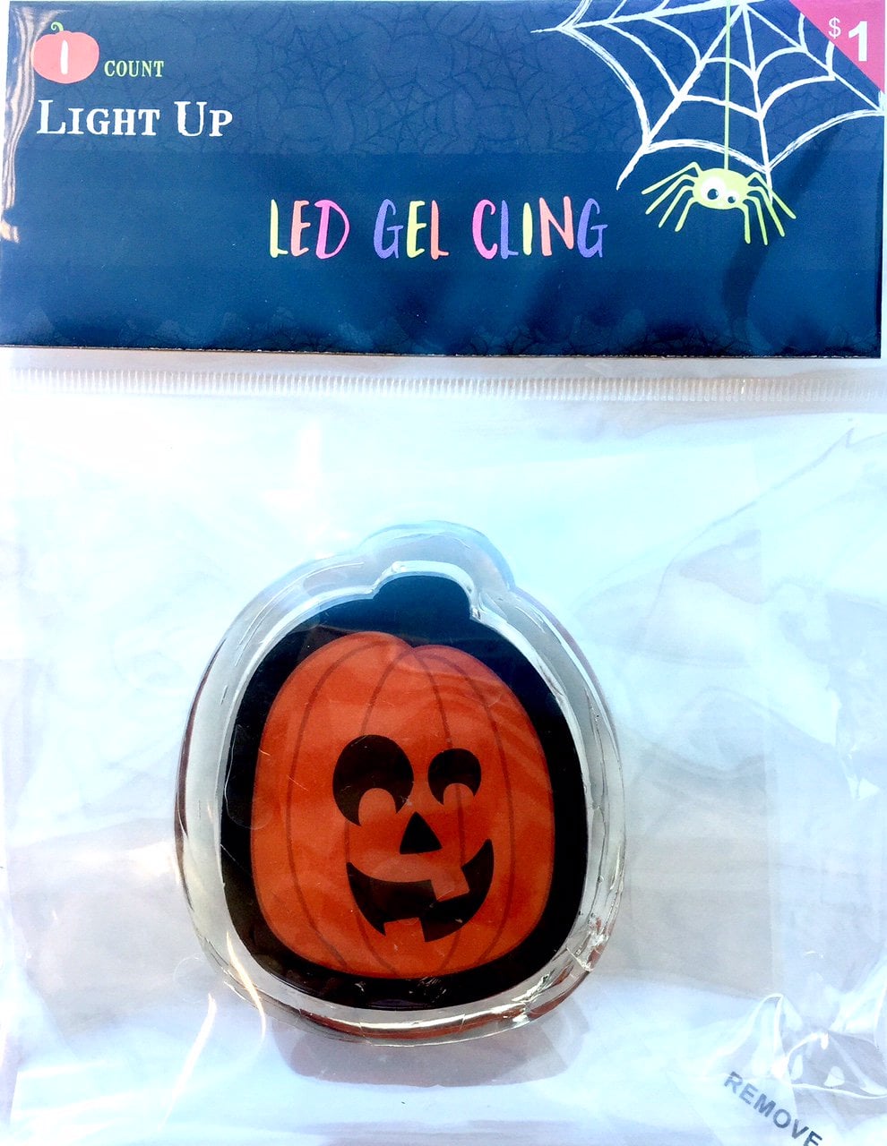Halloween Gel Window Cling Stickers 22 Count ~ Pumpkins & Spiders w Halloween Gel Window Cling Stickers 22 Count ~ Pumpkins & Spiders w