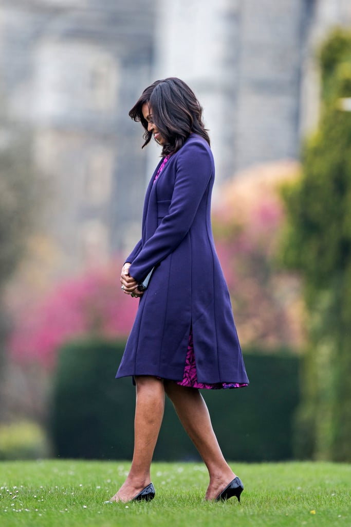 Michelle Obama Oscar de la Renta Dress in London April 2016