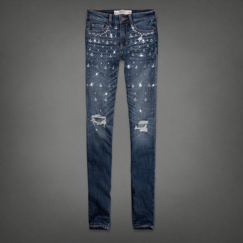 Embellished distressed jeans clearance