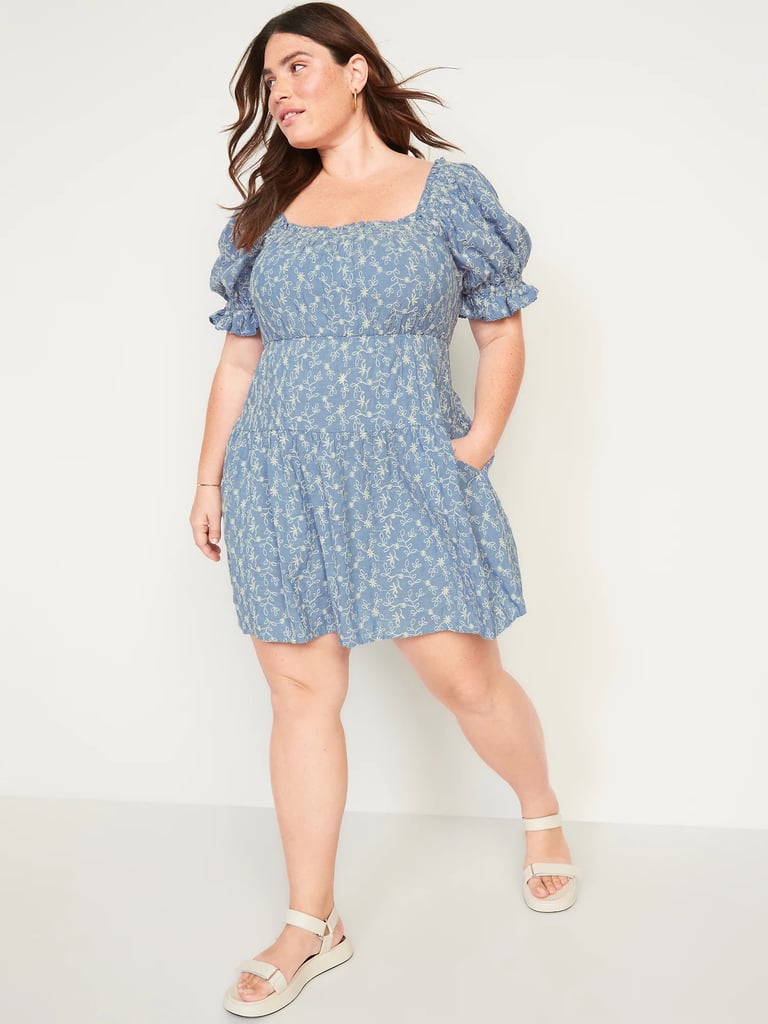 A Dress With Pockets: Old Navy Puff-Sleeve Tiered Mini Swing Dress