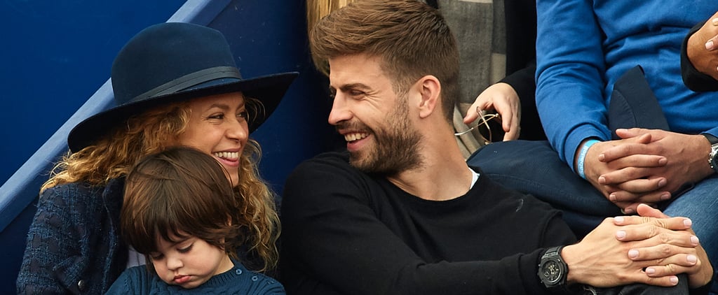 Shakira With Gerard Pique and Milan at Tennis Game | Photos