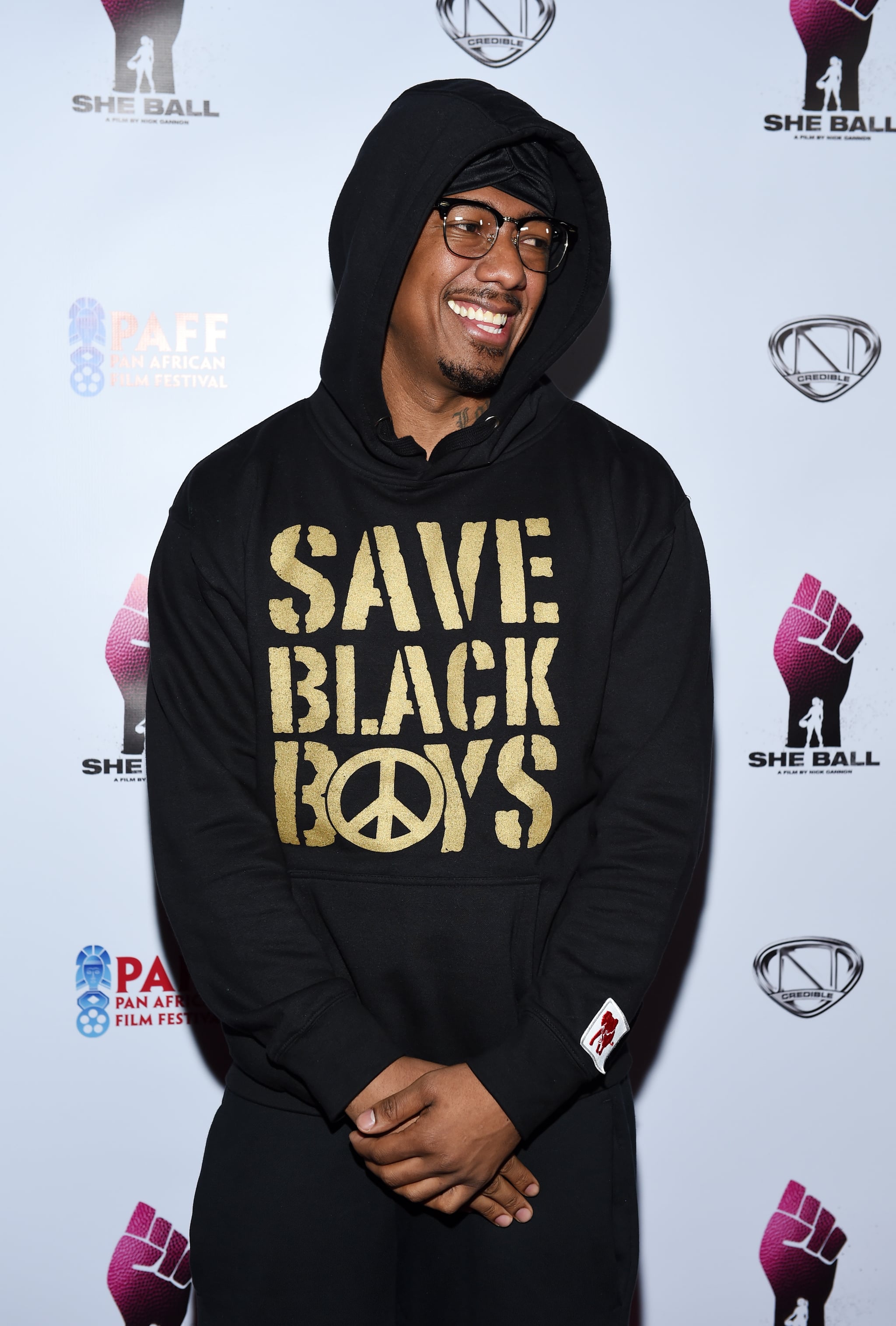 LOS ANGELES, CALIFORNIA - FEBRUARY 21: Director Nick Cannon arrives at the 28th Annual Pan African Film Festival - 