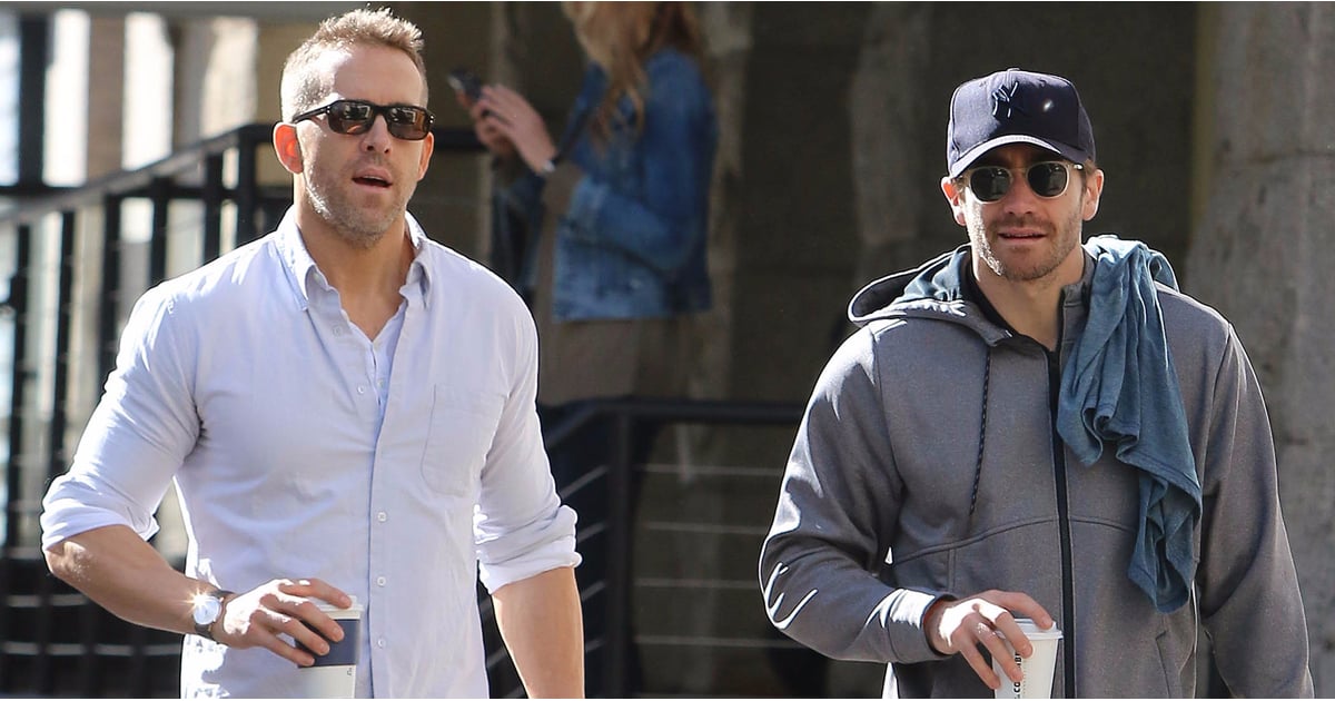 Ryan Reynolds And Jake Gyllenhaal In Nyc October 2017 Popsugar Celebrity 