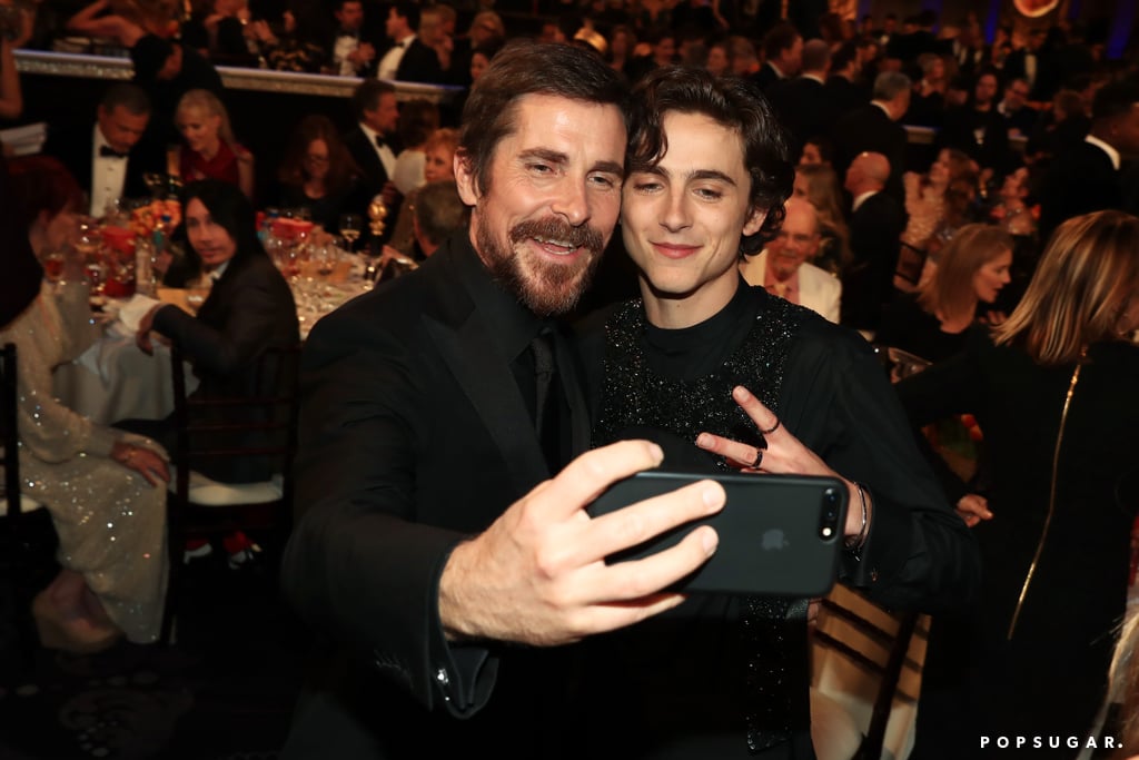 Pictured: Christian Bale and Timotheé Chalamet