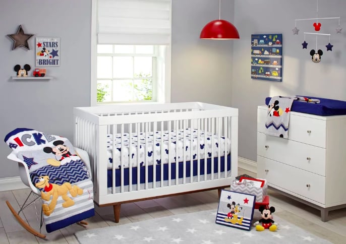 Disney Let's Go Mickey II 4 Piece Crib Bedding Set