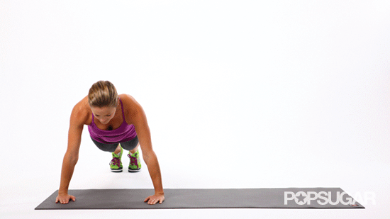 Plank Side Walk Core Exercise GIF POPSUGAR Fitness