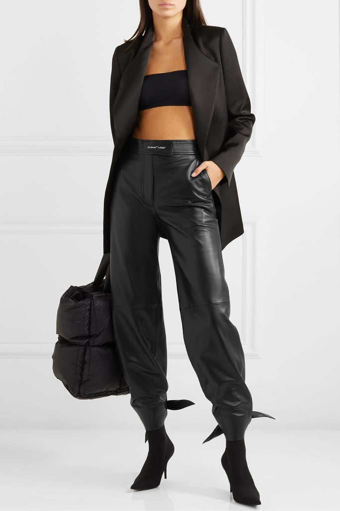 Off-White Leather tapered pants
