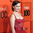 Emilia Clarke Left Her Dragons at Home, Still Set the Red Carpet on Fire With This Sheer Gown