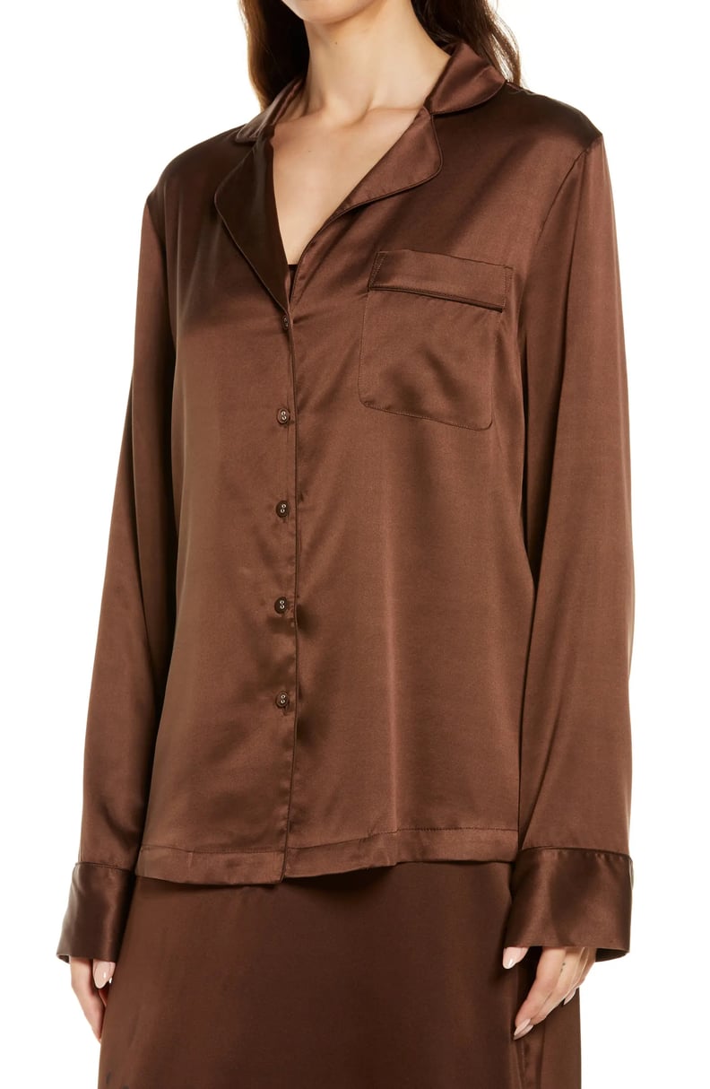 Silky Shirt: SKIMS Stretch Silk Pajama Top