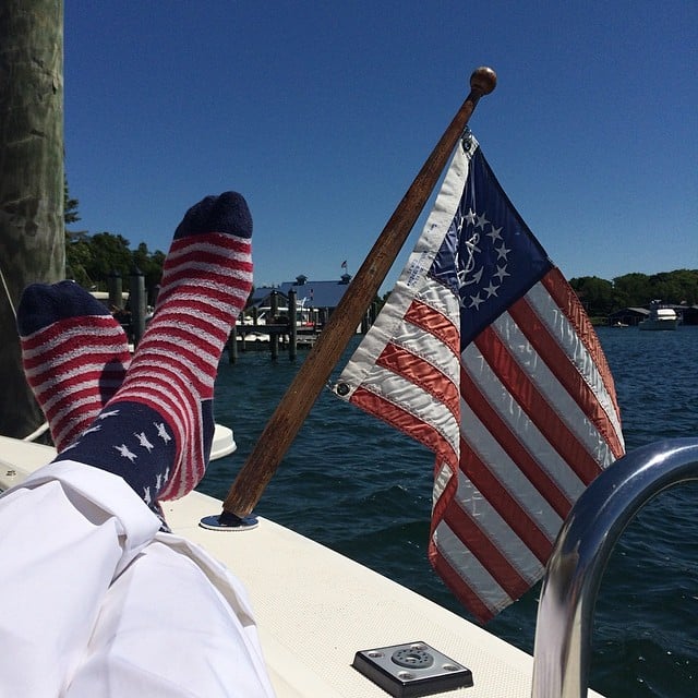 Singer Mayer Hawthorne kicked his feet up on a boat.
Source: Instagram user mayerhawthorne