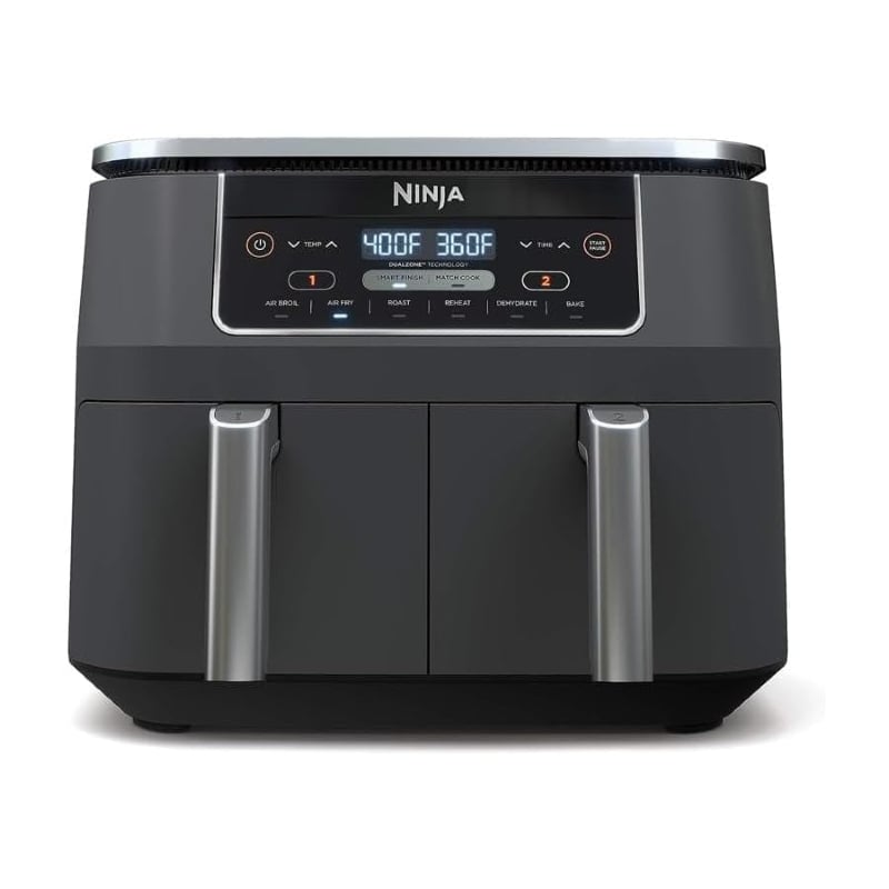 Ninja DZ201 Foodi 8 Quart 6-in-1 DualZone 2-Basket Air Fryer with 2 Independent