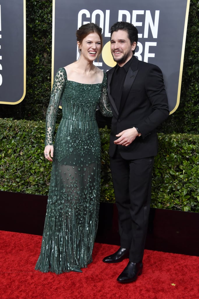 Rose Leslie and Kit Harington at the 2020 Golden Globes