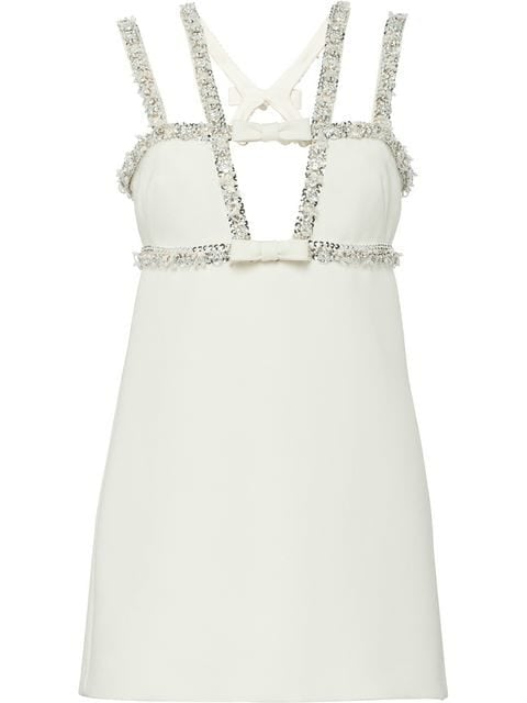 Miu Miu Jewel-Trim Mini Dress