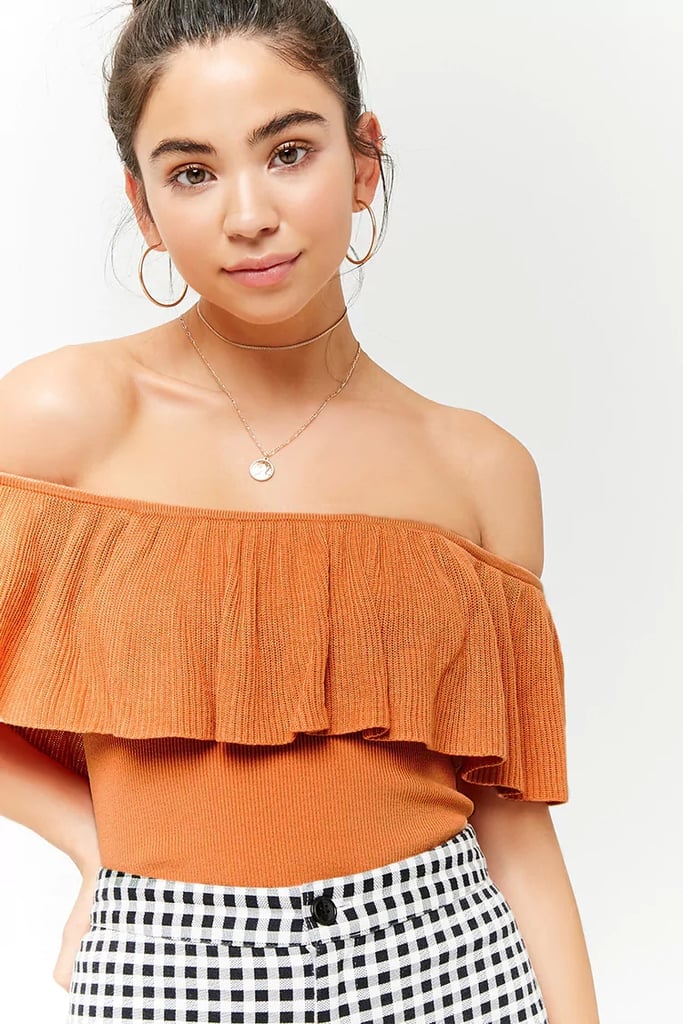 Forever 21 Off-the-Shoulder Flounce Top