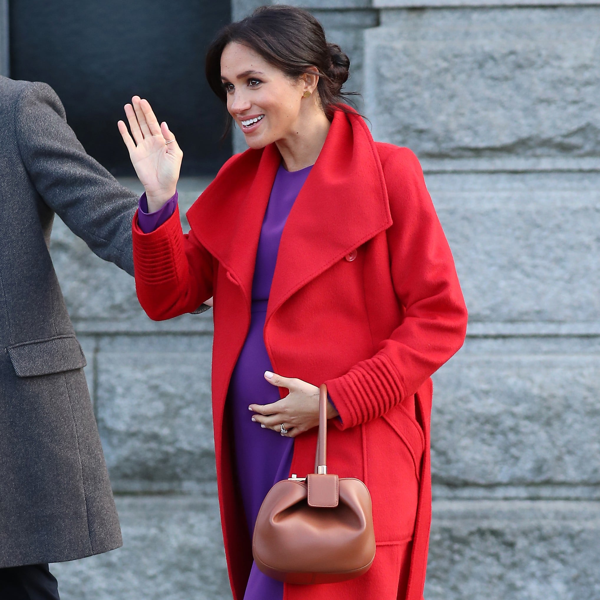 red purple outfit