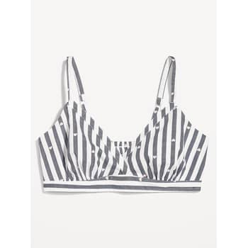 Cross-Front Poplin Bralette for Women