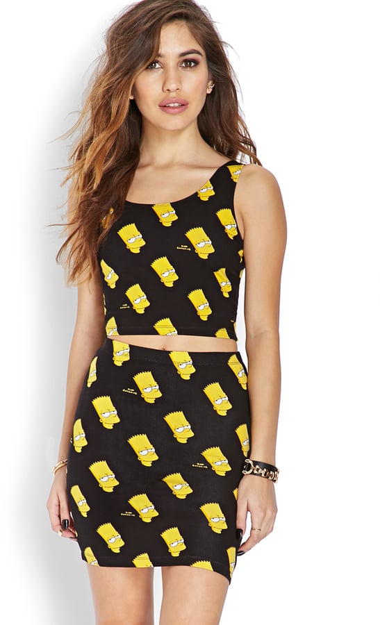 Forever 21 Bart Simpson Bodycon Skirt