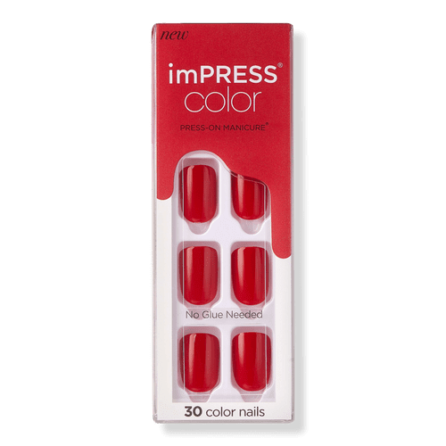 Kiss Reddy Or Not imPRESS Color Press-On Manicure