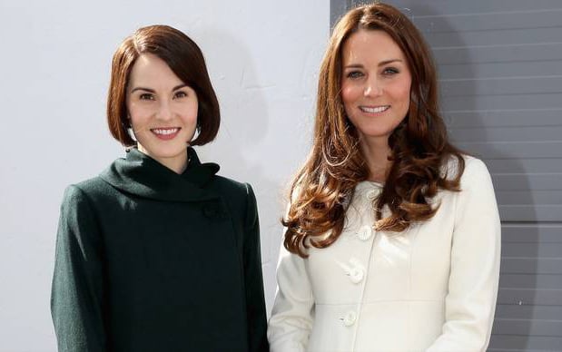 Kate Middleton on the Set of Downton Abbey