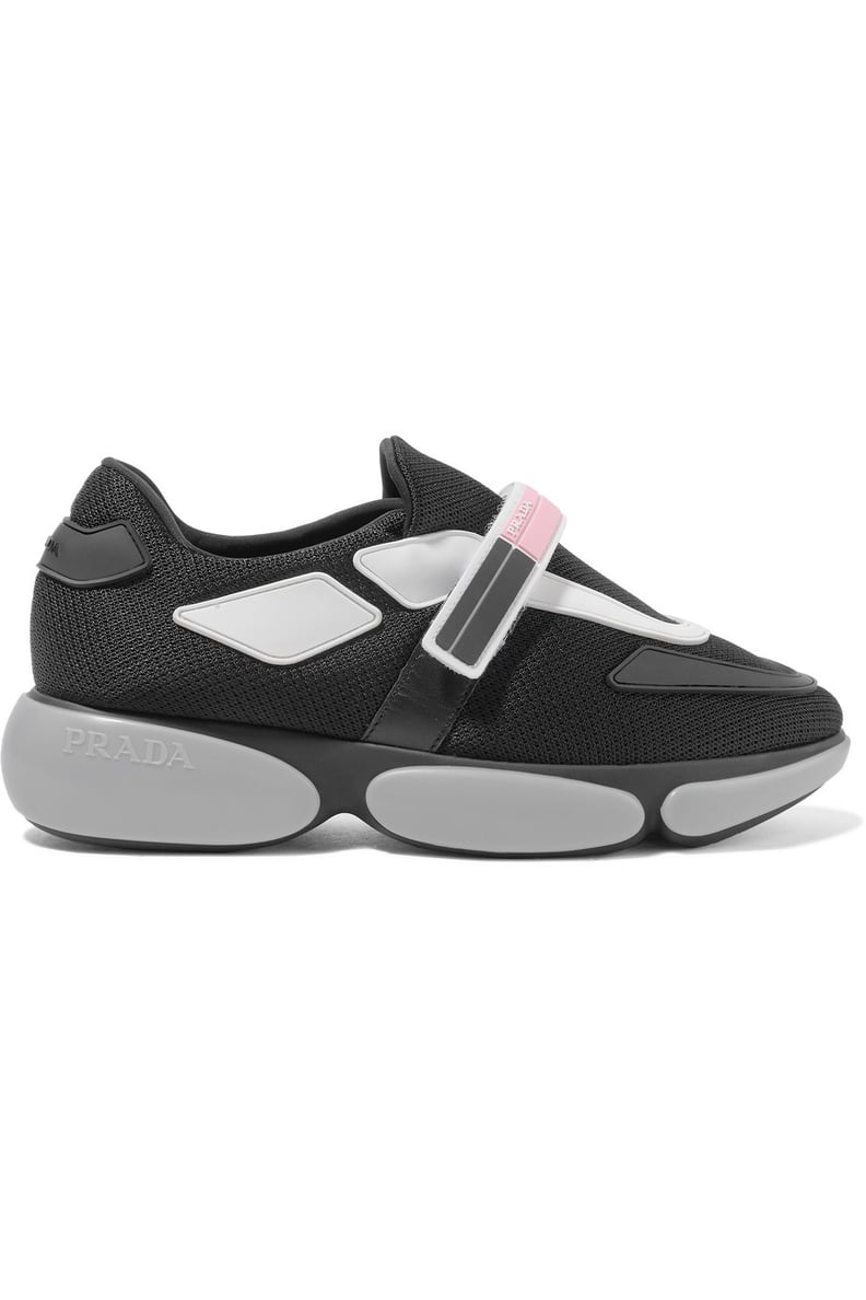 Prada Cloudbust Rubber and Leather-Trimmed Mesh Sneakers