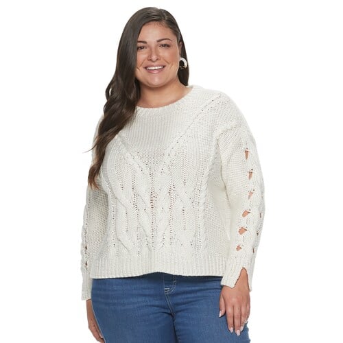 Apt. 9 x Cara Santana Plus Size Cable Knit Sweater